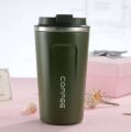 Temperature Display Indicator Sipper 380ML Vacuum Insulated Stainless Steel Tea Coffee Mug Thermos Flask Travel Mug - Tumbler with Flip Lid Mesh Filter Hot and Cold for 3 Hours (Multicolor). 