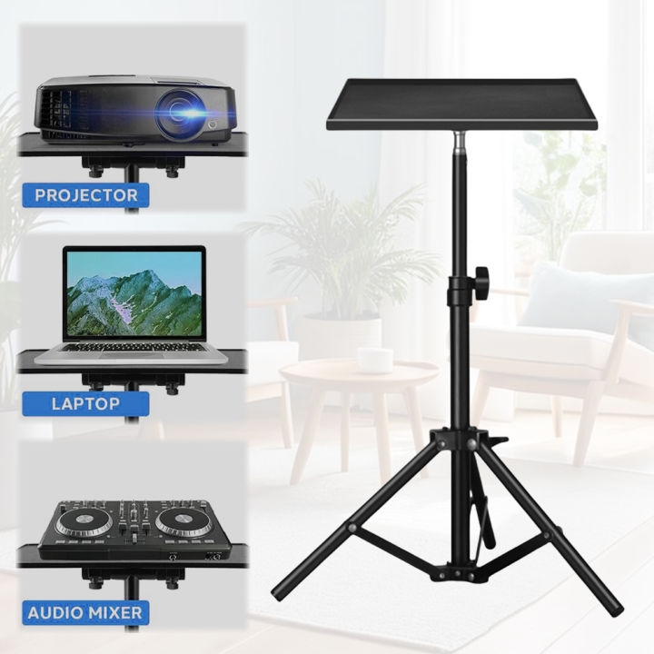 Projectors%20Tray%201/4inch%20Thread%20Tripod%20Tray%20Height%20Adjustable%20DJ%20Equipment%20Holder%20Telescopic%20Rod%20Standing%20for%20Projector%20Monitors%20-%20Image%204