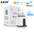 AXUS EU WiFi Smart Socket 16A Work With Tuya Smart Life Home Power Plug APP Wireless Remote Voice Control Power Control Timer. 