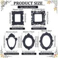 5 Pcs Resin Frame Gothic Photo Frame Black Antique Picture Frame Wall Gallery Picture Frame Home Photography Decoration. 