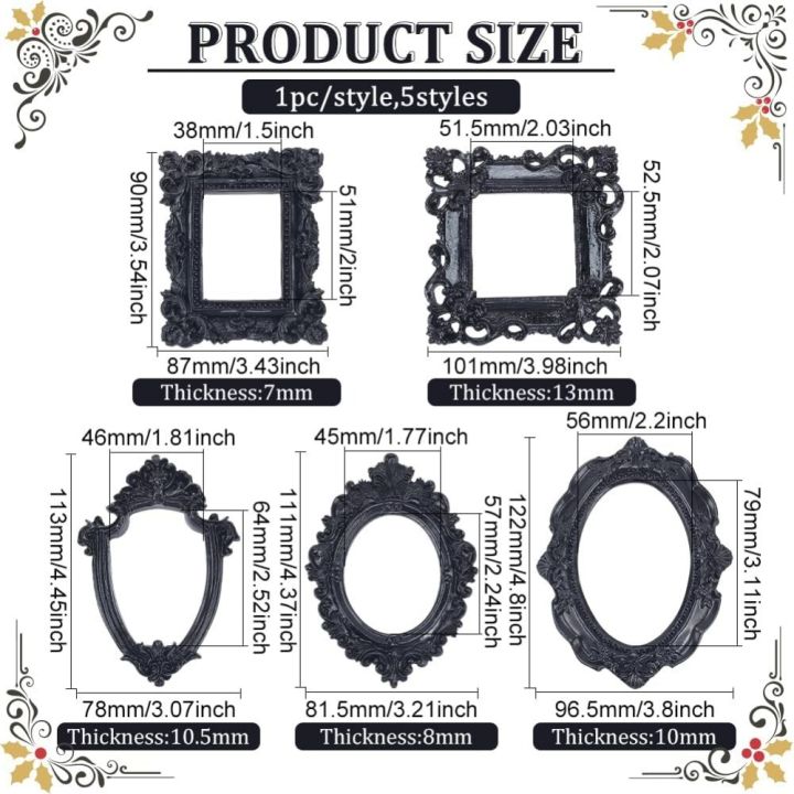 5%20Pcs%20Resin%20Frame%20Gothic%20Photo%20Frame%20Black%20Antique%20Picture%20Frame%20Wall%20Gallery%20Picture%20Frame%20Home%20Photography%20Decoration%20-%20Image%202