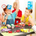 12pcs Mini Construction Traffic Sign Set, Mini Plastic Road Street Signs Toys For Kids Cone Construction Theme Party Gifts. 