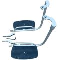 2 x Non Slip Rubber-Inserted Floorboard / Footpeg / Footrest / Footboard for Pillion Rider / Rear Passenger / Ladies for METRO Yadea Electric Motorbike / E-Scooters - E8S PRO / E8S 200. 