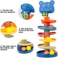 Montessori Baby Toy Rolling Ball Tower Montessori Educational Games For Babies Stacking Track Baby Development Toys 1 2 3 Years. 
