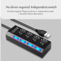 USB 2.0 Hub USB Hub 2.0 Multi USB Splitter Hub Use Power Adapter 4/7 Port Multiple Expander USB 3.0 Hub with Switch 30CM Cable. 