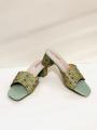 Ladies Heel Shoes with Embroidery Work lace | Embrodary Lace.