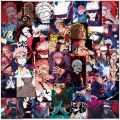 50pcs Mixed Anime Poster Stickers Pack Cute Anime Stickers Laptop Skin Waterproof Phone Case  Kawaii Packaging Stationery. 