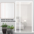 White Side Opening Mosquito Proof Door Curtain, Magnetic Suction Design, Invisible Mosquito Proof, No Drilling Installation. 