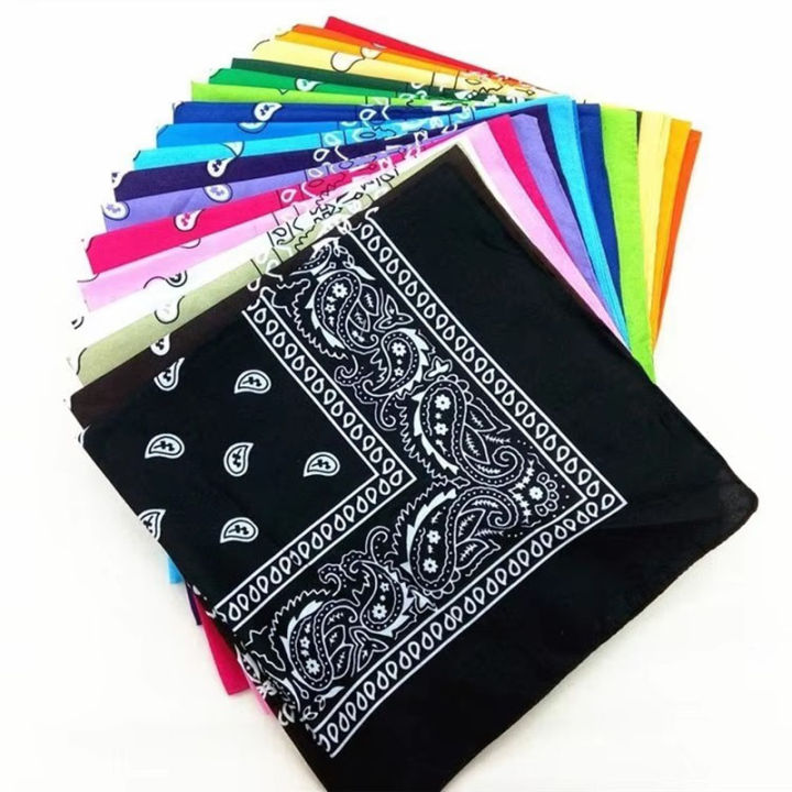 1/5/6Pcs Unisex Men Women Cotton Bandana Hairband Cowboy Mens Biker Sports Headwear Wrist Hairwrap Single Head Wrap Scarf