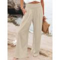 Plus Size New Women's Casual Pants with Casual Style Cotton Hemp Comfortable Mid Waist Pants for Women. 