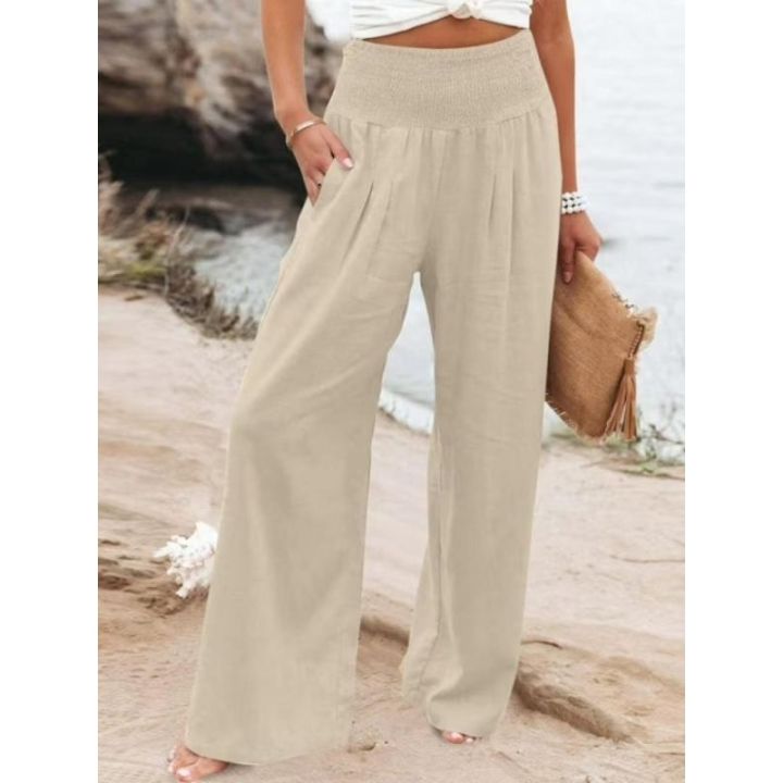 Plus%20Size%20New%20Women's%20Casual%20Pants%20with%20Casual%20Style%20Cotton%20Hemp%20Comfortable%20Mid%20Waist%20Pants%20for%20Women%20-%20Image%202