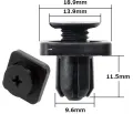 SKU-A613 (1 set of 12 pieces) plastic anchors under the Honda City gn7 (2020-20xx), both 4,5 doors, excluding screws and clips.. 