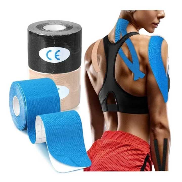 Kinesiology Tape Muscle Bandage Sports Cotton Elastic Adhesive Strain Injury Tape Knee Muscle Pain Relief Stickers