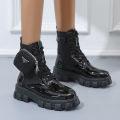 Women Boots Motorcycle Casual Shoes New Woman Leather Minimalist Classic Punk Female Mary Jane Goth Shoes Platform Boots Women.