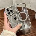 iPhone 15 pro Max natural titanium colour magsafe clear case. 