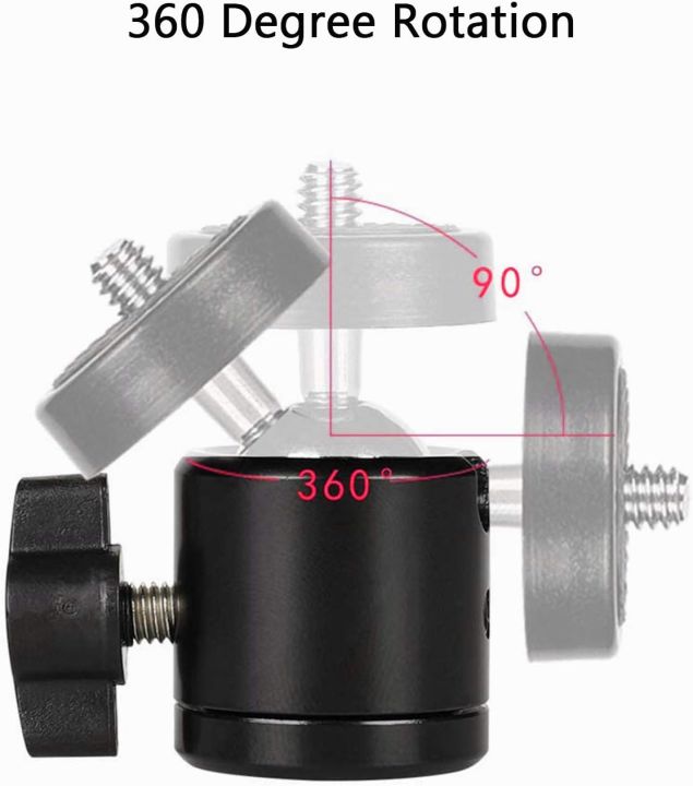 Universal%201/4"%20Swivel%20Mini%20Ball%20Head%20Screw%20Tripod%20Mount%20360%20Degree%20Rotating%20Mount%20Base%20Adapter%20for%20Cameras%20Tripods%20Light%20Stand%20-%20Image%203