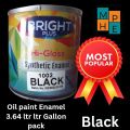 budget and pocket Friendly, Bright Plus Hi Gloss synthetic Enamel, 3.64 litre Gallon, Oil Paint, available in different colors with free shipping nation wide for limited time only. 
