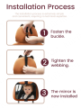 1PC Adjustable Wide-Angle Car Seat Mirror, Headrest Mount Safety Monitor for Rear-Facing Baby & Child.
