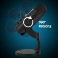 Haomuren USB Microphone for PC Mac Gaming Recording Stream Podcast, Computer Condenser Mic with Phone Adapter Headphone Output. 