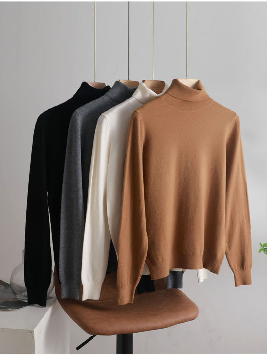 autumn%20winter%20Basic%20Slim%20soft%20solid%20color%20turtleneck%20Sweater%20knitted%20Pullover%20Women%20Casual%20Long%20Sleeve%20chic%20bottom%20Sweater%20top%20-%20Image%202