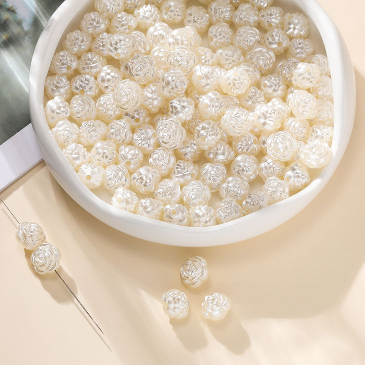 50pcs/Lot%2012mm%20ABS%20Imitation%20Pearl%20Beads%20Rose%20Loose%20Charms%20Beads%20for%20Bracelet%20Necklace%20Jewelry%20Making%20Accessories%20Supplies%20-%20Image%203