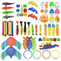 Kids Summer Shark Rocket Throwing Toy Swimming Pool Dive Game Water Fun Games Pool Toys Baby Water Educational Bath Toys Gifts. 