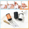 Leather Sewing Kit DIY Leather Sewing Awl Needle With Copper Handle Set Leather Canvas Tent Shoes Repairing Tool W/Nylon Thread. 