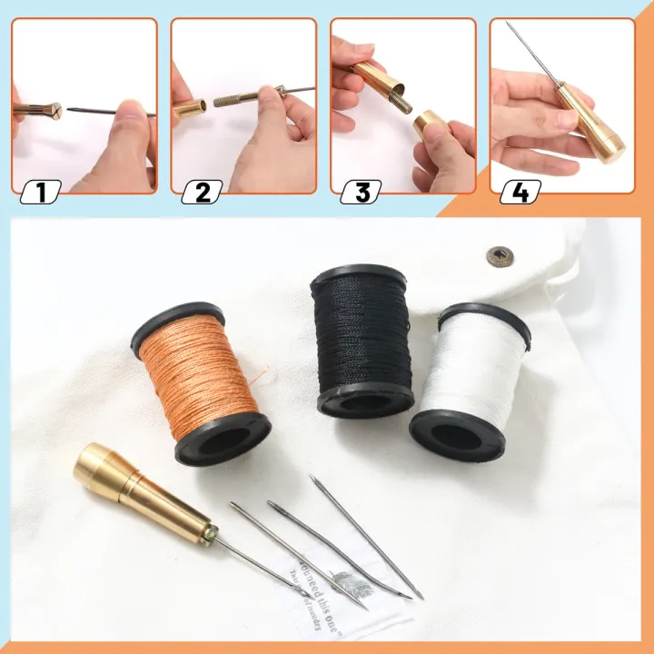 Leather%20Sewing%20Kit%20DIY%20Leather%20Sewing%20Awl%20Needle%20With%20Copper%20Handle%20Set%20Leather%20Canvas%20Tent%20Shoes%20Repairing%20Tool%20W/Nylon%20Thread%20-%20Image%203