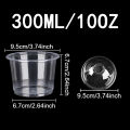 50PCS Disposable Transparent Plastic Cups Dome Flat Lids Milk Tea Cups Bowls Fruit Juice Coffee Ice Cream Cake Container. 