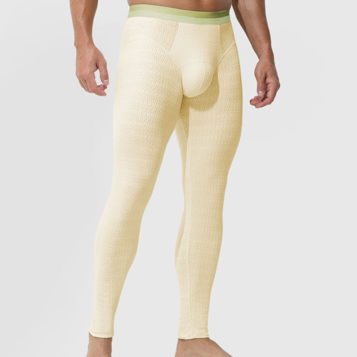 Men's long Johns single thin autumn/winter leggings thermal pants Men's line pants Trend underwear baby cotton pants