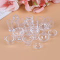 17Pcs/Set Mini Transparent Kitchenware Toy Drink Cups Dish Plate Tableware Miniatures DIY Pretend Play. 