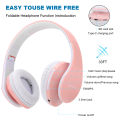 Siindoo JH-812 Bluetooth Headphone Foldable Stereo Earphones Music Headset FM and Support SD Card with Mic for Mobile Samsung PC. 