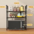 Kitchen Storage Rack Multi-Layer Microwave Rack Simple Standing Countertop Condiment Oven Organizer Shelf Kitchen Accessories. 