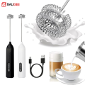 Electric Milk Frother Mini Coffee Whisk Mixer Wireless Milk Foamer Maker Type-C Rechargeable Egg Beater Handheld Stirrer Blender.