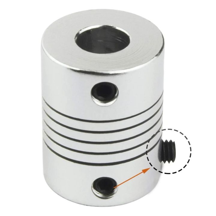 D19XL25 Aluminum Z-Axis Flexible Coupling for 3D Printer Stepper Motor Shaft Couplers 4mm/5mm/6mm/8mm/10mm Sizes Available