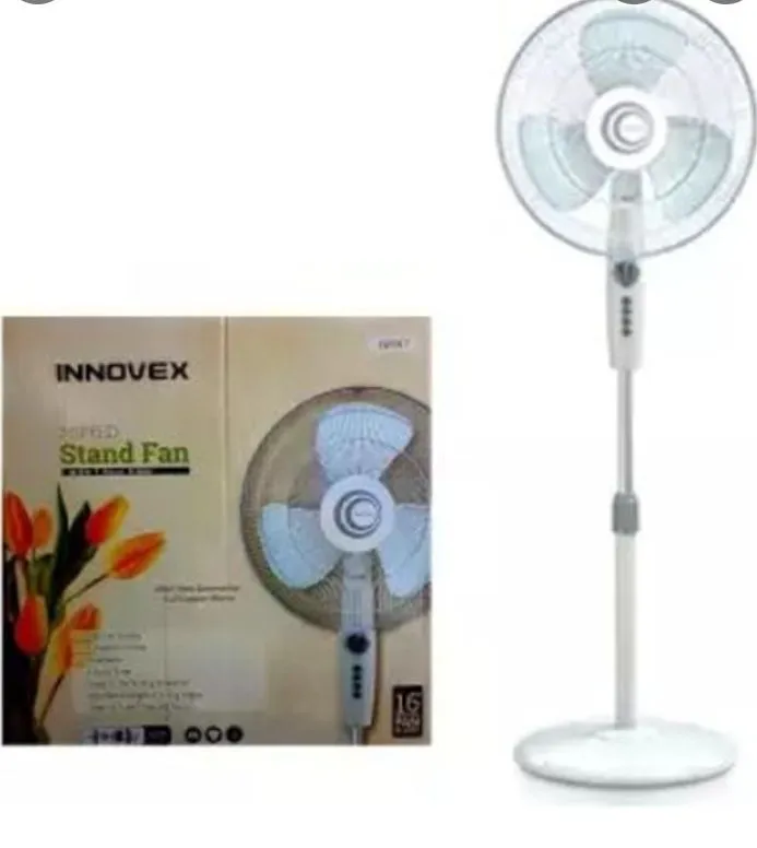 Innovex Stand Fan speeds timer copper motor year damro