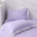 European Princess Pillow Cover Cushion Ruffle Pillow Sham Decorative Cotton Pillowcases with Invisible Zipper. 