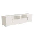 BM-MART TV Stand for TVs up to 60" Modern TV Console Table with LED Lights TV Cabinet, White. 