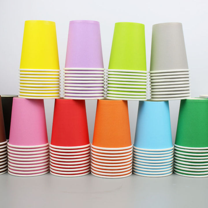 10PCS%209oz%20250ml%20Solid%20Thick%20Paper%20Cup%20Disposable%20Cup%20Wedding%20Birthday%20Party%20Holiday%20Disposable%20Tableware%20-%20Image%205