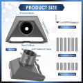 Starlink Gen 3 Pipe Adapter Mounting Kit Aluminum Alloy Starlink Pole Roof Bracket Mount Plate Base for 1-2 Inch Pole.