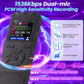 Digital Voice Activated Recorder with Playback MP3 Player Sound Audio Recorder Professional Mini USB Flash Drive Recording. 
