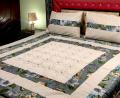 Embroidered Patch Work King Size BedSheet - High Quality - Cotton Satin Double Bedsheet Embroided - Ar Cart. 