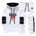 King Printing Mens Tracksuit Casual Sweatshirts Sweatpants 2 Pcs Set Daily Sportswear Suit Outdoors Sports Jogging Mens Clothing. 