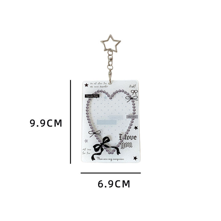 INS%20Korean%20Fashion%20Heart%20Hollow%203in%20Card%20Holder%20Cute%20Girls%20Idol%20Photo%20Storage%20Card%20Bag%20Decoration%20Student%20Pendant%20Keychain%20%20-%20Image%206