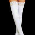 Women Sexy Latex Tights Pantyhose Patent Leather Lace Thigh Socks Stockings For Party Club Wear Hot Lingerie Medias De Mujer. 