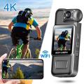 4K Ultra HD Body Worn Camera, Portable Wearable Mini BodyCam with Night Vision, 180° Rotatable Lens, Long Battery Life Video Rec.
