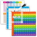 12x12 Multiplication Math Games Flashcard Set Erasable Pen Writing Board Educational Toys Reusable Practice Cards for Kids Age3+. 