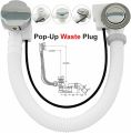Bath tub waste drain pipe kit set plastic bath tub drain pipe assembly pvc. 