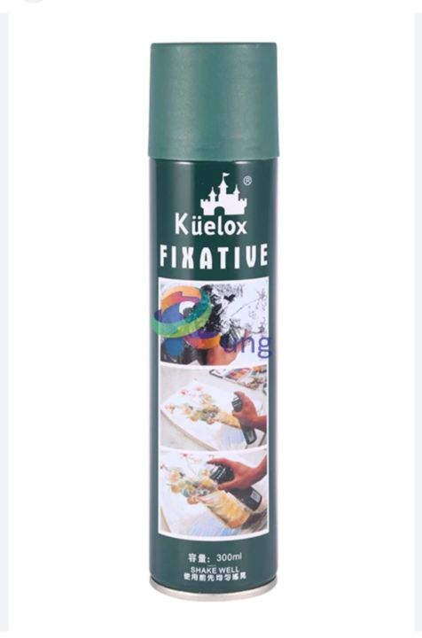 Protect your Arts and Drawings with Kuelox Fixative Spray 180ml to protect your Pencil Drawings , Charcoal Drawings and pastel drawings - Canvas Glue