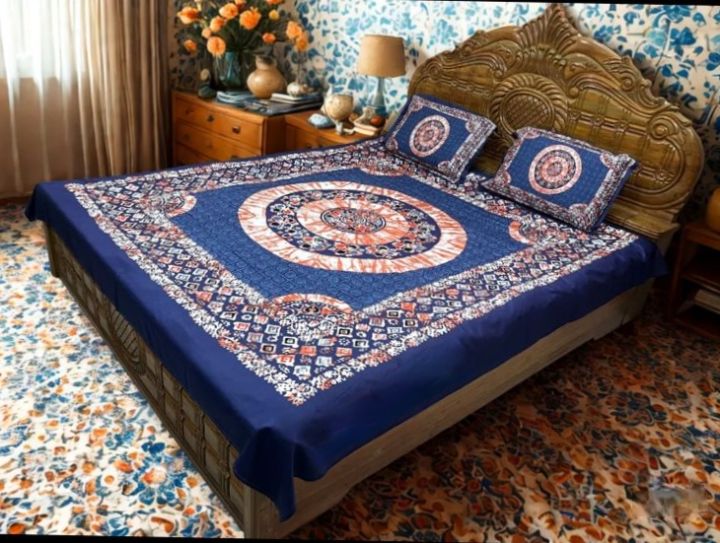 Cozy%20and%20Comfortable%20Twill%20Panel%20Cotton%20Double%20Size%20Bed%20Sheet%20(7.5%C3%978.5)%20Feet%20for%20King%20Size%20Beds%20-%20Matching%20Pillow%20Covers%20-%20Ultimate%20Bedding%20Comfort%20-%20Image%206